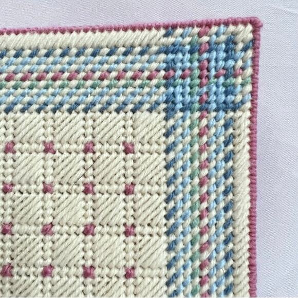 NEEDLEPOINT Vintage 26pc Placemats Coasters & Napkin Rings Set Table Setting - Picture 7 of 8